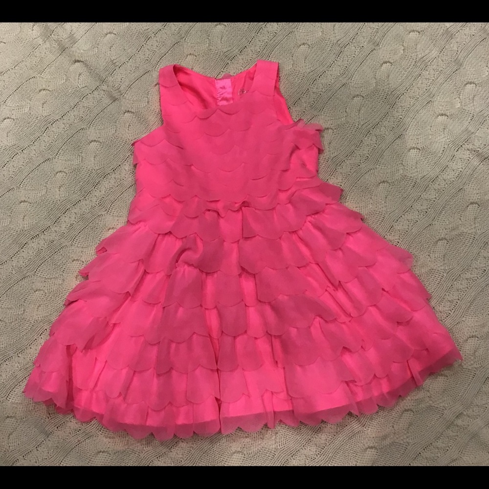 Pink ruffled dress